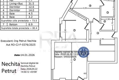 Apartament cu 3 camere decomandat în Moșilor - 2