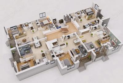Apartament cu 3 camere semidecomandat în Central - 1
