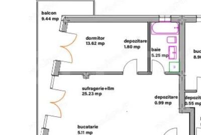 Apartament cu 2 camere decomandat în Central - 2