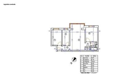Apartament cu 3 camere semidecomandat în Kogălniceanu