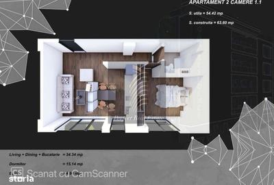 Apartament cu 2 camere în Tomis Plus