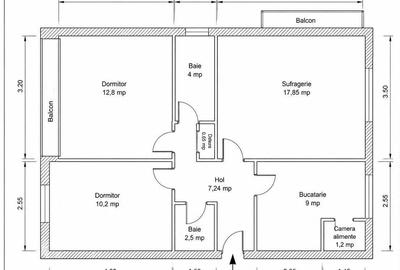 Apartament cu 3 camere decomandat în Zorilor