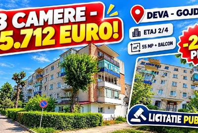 Apartament cu 3 camere semidecomandat în Gojdu