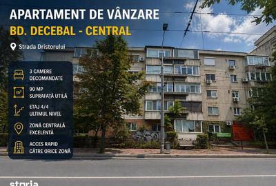 Apartament cu 3 camere în Decebal