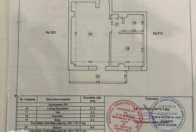 Apartament cu 2 camere în Nord