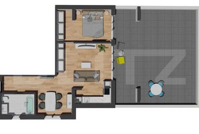 Apartament cu 2 camere semidecomandat în Florești - 1