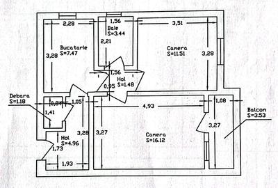 Apartament cu 2 camere decomandat în Mangalia - 12