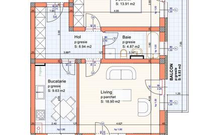 Apartament cu 2 camere în Sânpetru - 3