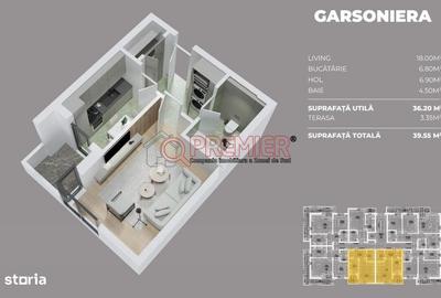 Garsonieră decomandată în Central - 1