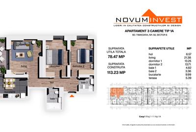 NOU - FAZA 3 - Apartamente 3 Camere Militari Timisoara 56 Jysk Penny Moinesti - 6