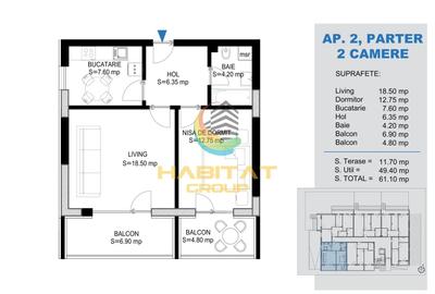 Apartament cu 2 camere decomandat în Theodor Pallady - 2