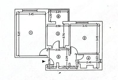 Apartament cu 2 camere decomandat în Mangalia - 6