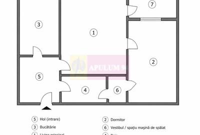 Apartament cu 2 camere circular, mobilat în Titan - 8