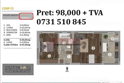 Apartament cu 2 camere semidecomandat în Metalurgiei
