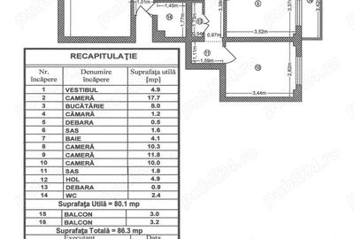 Apartament cu 4 camere decomandat în Chișinau - 10