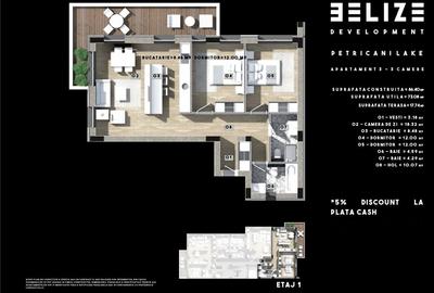 Lacul tei 3 camere, bloc nou, langa lac lux - 2