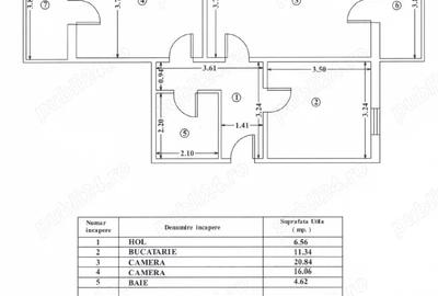 Apartament cu 2 camere decomandat în Central