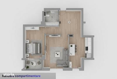 Apartament cu 2 camere în Florești - 12