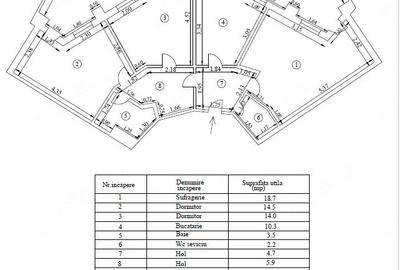 Apartament cu 3 camere decomandat în Central - 1