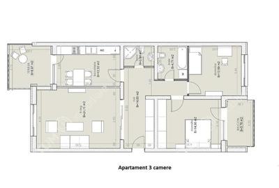 Apartament 3 camere 86 mp utili doua terase si garaj in zona Mall - 5