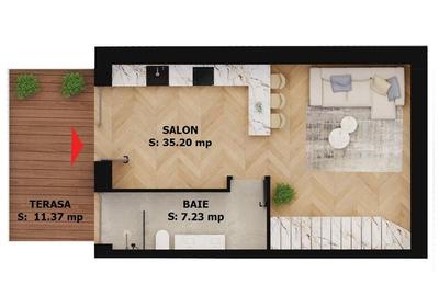 Apartament cu 2 camere decomandat în Central