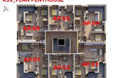 Apartament cu 3 camere decomandat în UTA - 2