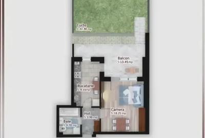 Garsonieră decomandată cu grădină - Theodor Pallady Garsonieră decomandată cu grădină - Theodor Pallady - 3