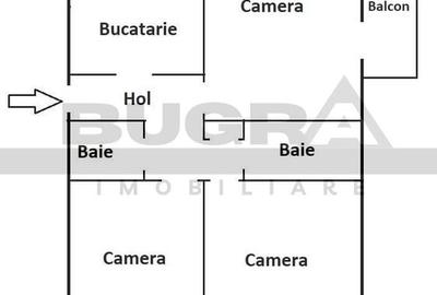 Apartament 3 camere decomandate, 65 mp, 3 balcoane, zona Titulescu - 10