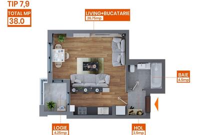 Garsonieră în Păcurari - 8