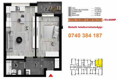 Apartament cu 2 camere decomandat în Apărătorii Patriei - 9