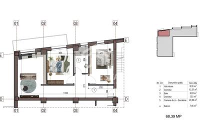 Metrou 1 Decembrie 1918 - Apartament 3 Camere 68 mp - Comision 0% - 2