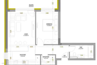 Apartament cu 2 Camere in Urban Plaza Partial Mobilat - 18