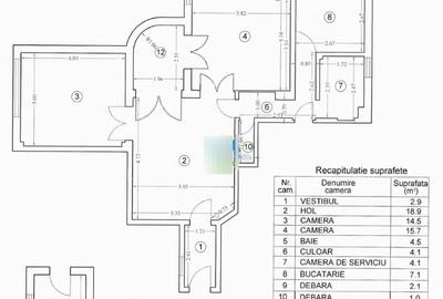 3-Rooms - Căderea Bastiliei -7th Floor – ID MT745- RENT - 1