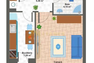 Garsonieră decomandată în Apărătorii Patriei - 2