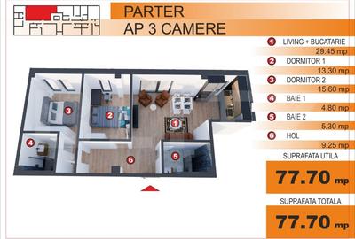 Apartament cu 3 camere decomandat în Ultracentral
