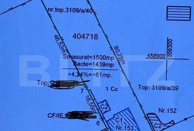 Teren de 1500 mp, în Central