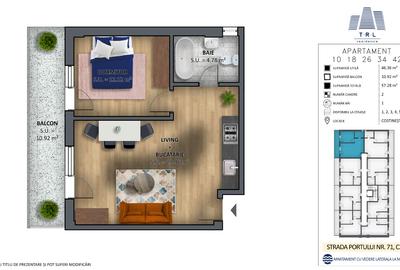 Apartament cu 2 camere semidecomandat în Nord - 12