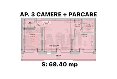 Apartament cu 3 camere în Central - 9