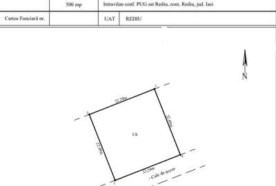 TEREN INTRAVILAN VALEA LUPULUI-REDIU , 500 MP utili + 120 MP cale de acces - 1