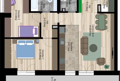 Apartament cu 3 camere în Central