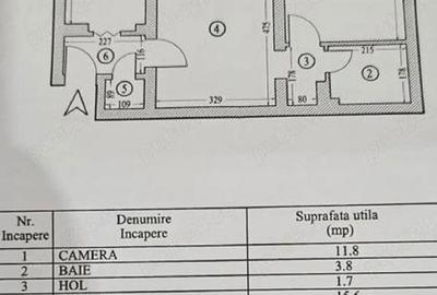 Apartament cu 2 camere semidecomandat în Dacia