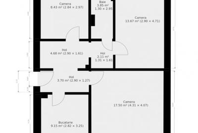 Apartament cu 3 camere decomandat, mobilat în Dâmbovița - 19