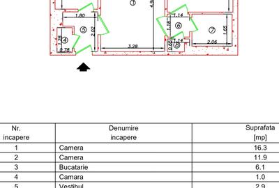 Apartament cu 2 camere semidecomandat, mobilat în Grivița - 2