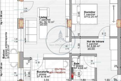 Apartament cu 2 camere semidecomandat în Cetății - 1