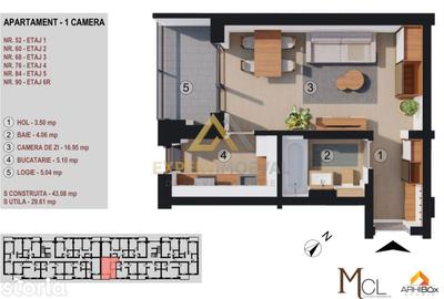 Apartament cu 2 camere în Gării - 5