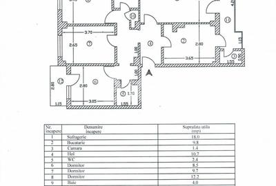 Apartament cu 4 camere decomandat, mobilat în Prundu