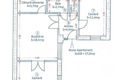 Apartament cu 3 camere semidecomandat în P-ța Unirii - 1