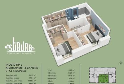 Apartament cu 3 camere decomandat în Central - 23