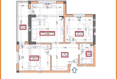 Apartament cu 3 camere semidecomandat în Central - 5