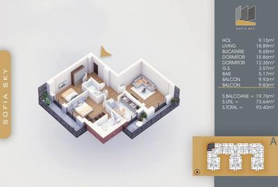 Apartament cu 3 camere semidecomandat în Theodor Pallady - 6